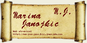 Marina Janojkić vizit kartica